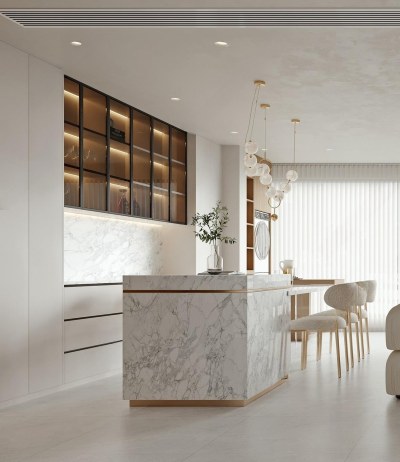 现代餐厅3D模型下载